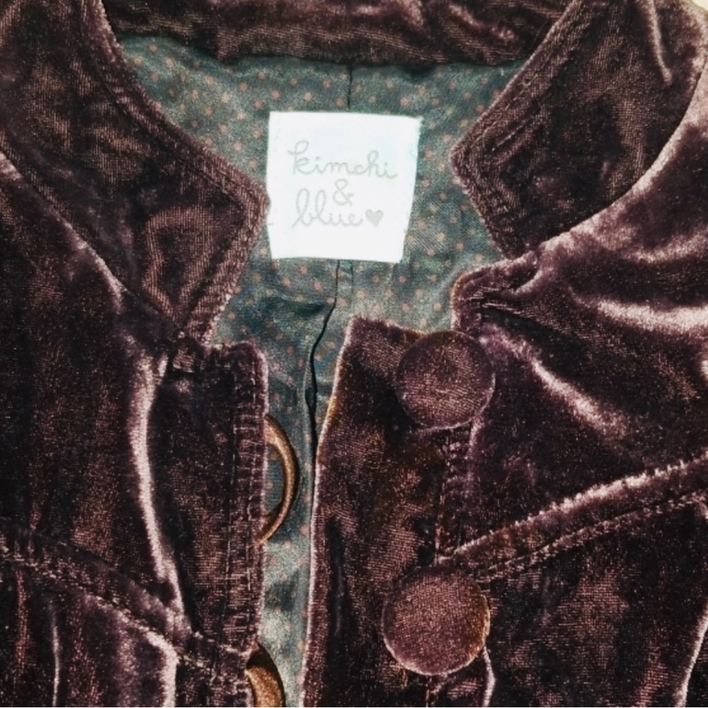 Kimchi Blue Velvet Maroon/Brown Jacket - Picture 3 of 8
